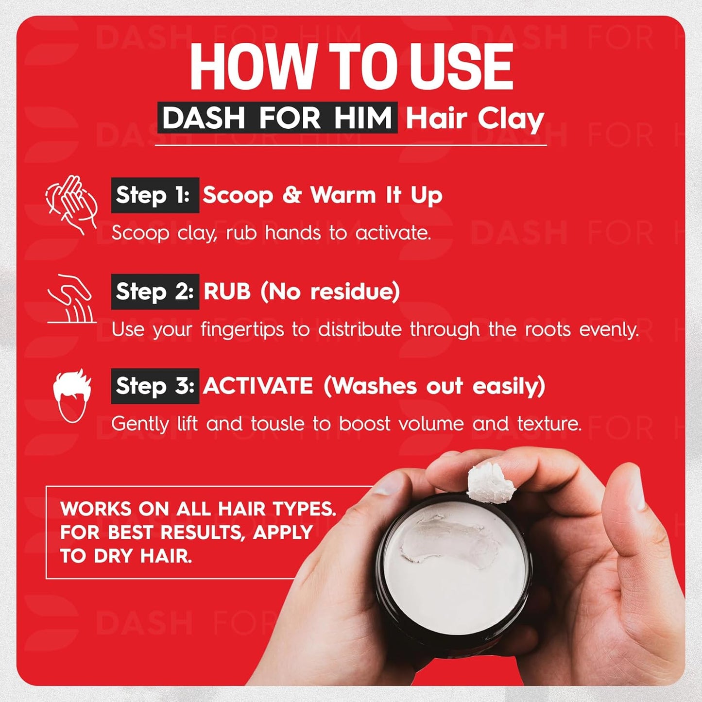 Hair Clay for Men - Matte Finish | Medium Hold, Adds Volume & Texture | Scented, Clean Ingredients, Non -Greasy & Easy to Wash Out | Barber-Grade Men'S Styling Clay I Made in the USA - 4Oz