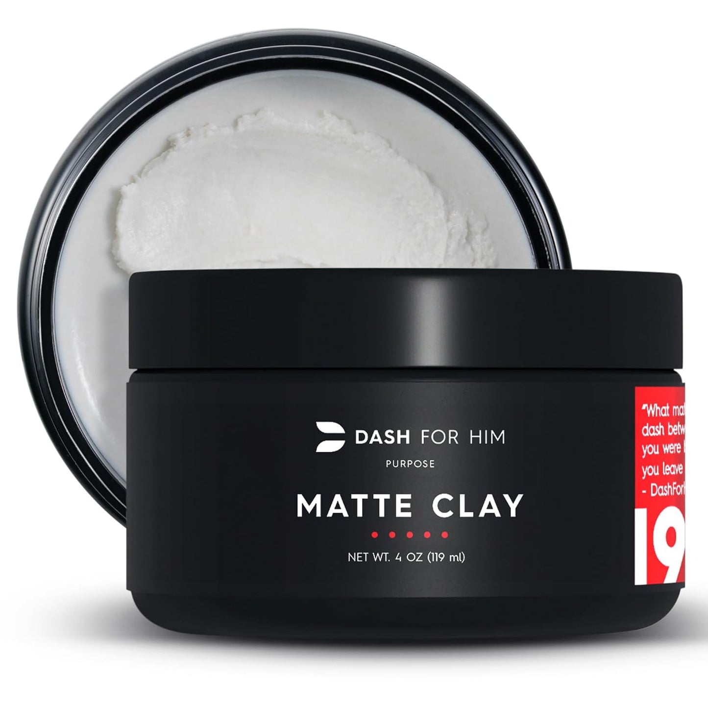 Hair Clay for Men - Matte Finish | Medium Hold, Adds Volume & Texture | Scented, Clean Ingredients, Non -Greasy & Easy to Wash Out | Barber-Grade Men'S Styling Clay I Made in the USA - 4Oz