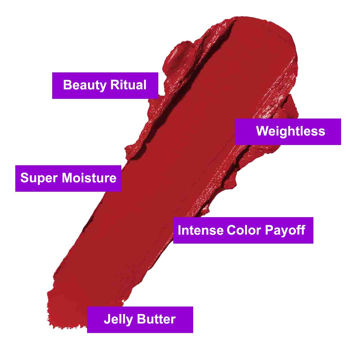 Red Lipstick Long Lasting Lip Makeup Cream Finish Hydrating Lipstick for Women, Fine Burgundy & Darkred