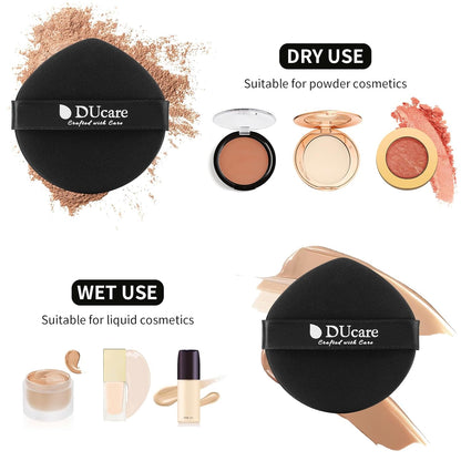 Makeup Sponges with Foundation Brush Makeup Puff Blending Foundation Sponge for Liquid BB Cream Mineral Powder Buffing Stippling