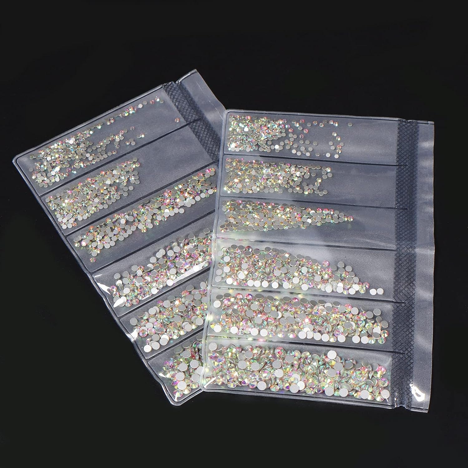 Rhinestones for Bedazzling - 3456Pcs Glass Flatback Rhinestones for Nails Art & Crafting, Bulk Crystal AB Gems in 6 Sizes (SS4-SS12), Non-Hotfix Diamantes for Clothing, Shoes, Tumblers DIY