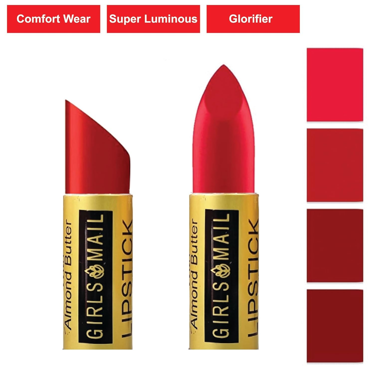Red Lipstick Long Lasting Lip Makeup Cream Finish Hydrating Lipstick for Women, Fine Burgundy & Darkred